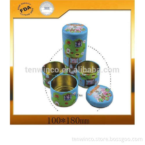 The unique three layer design tin boxes popular candy tin boxes wholesale